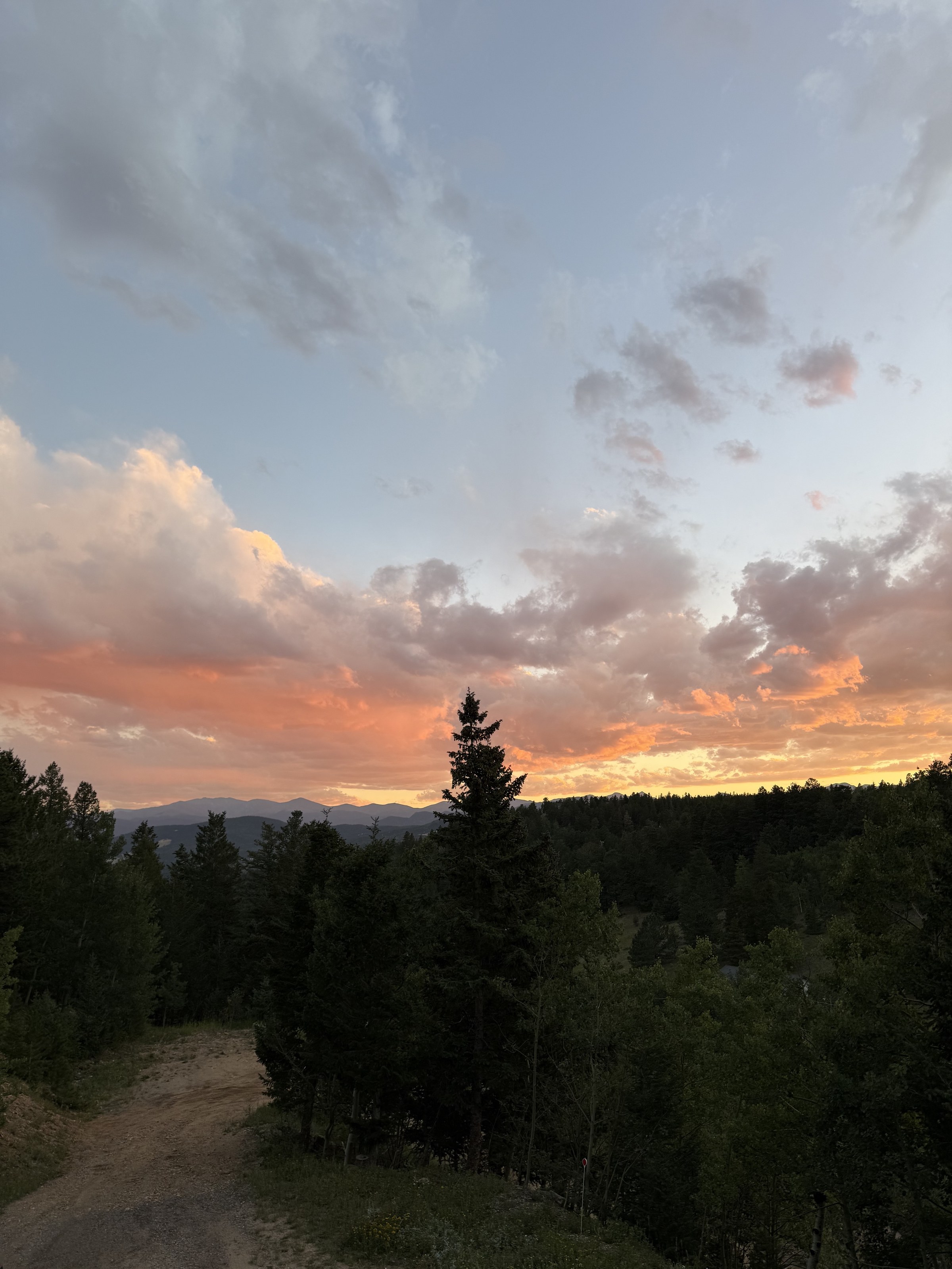 Sunset mountain view near The Fika House